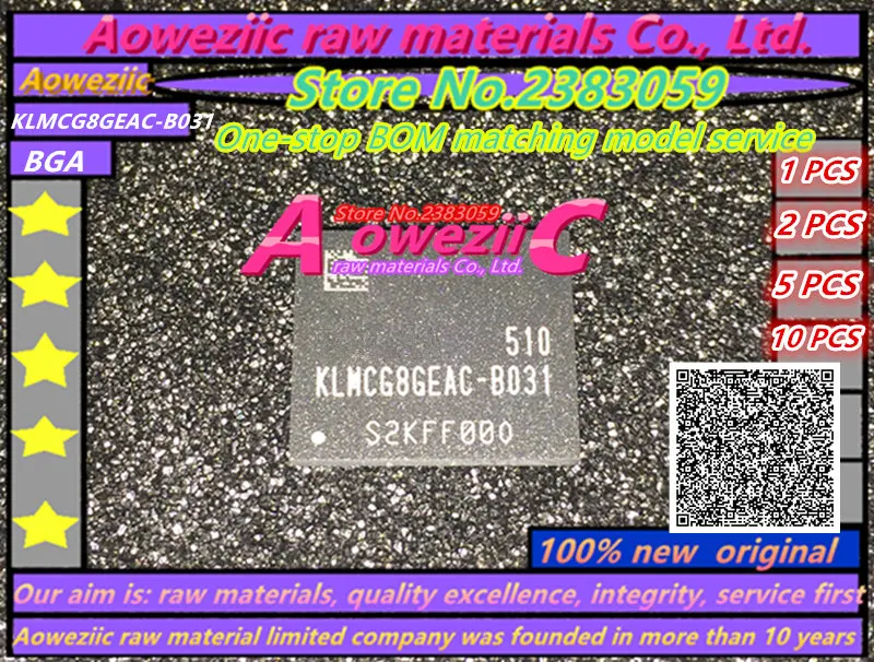 Aoweziic 100% Новый оригинальный стробоскоп 153 EMMC серия 64GB шрифт KLMCG8GEAC B031|fonte| |