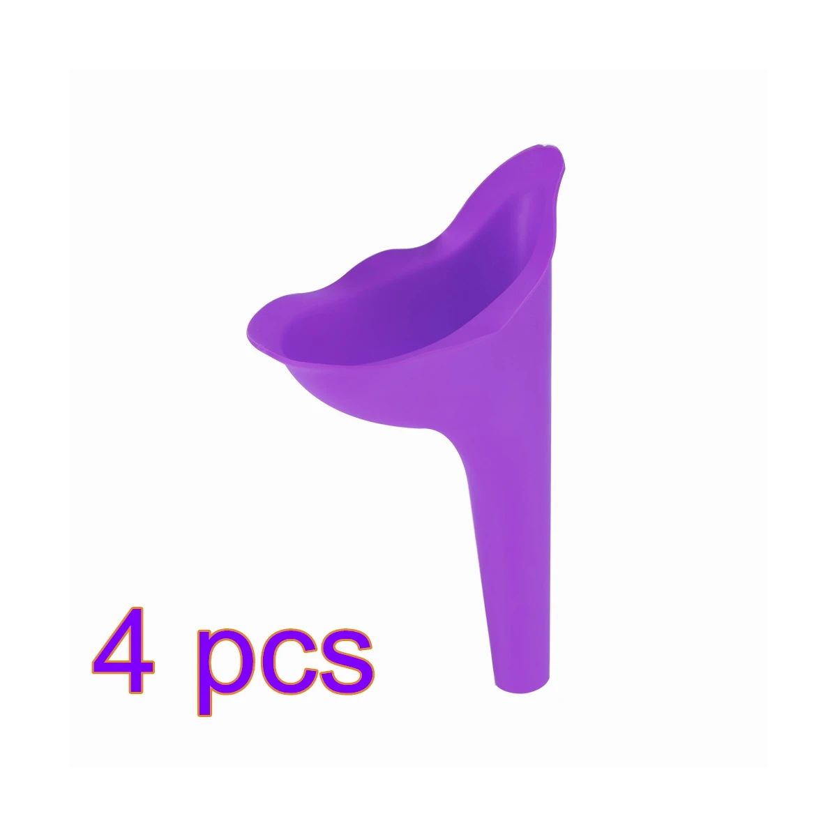 Дизайн Портативный женский писсуар Doux силиконовый писсуар Dispositif Voyage женский Кемпинг En Plein Air Stand Up Pipi Urinoirs Des - Color: 4pcs Purple