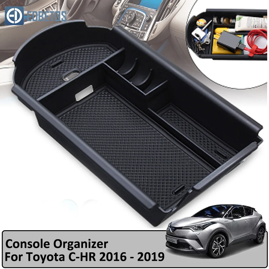 EDBETOS подлокотник коробки для хранения для Toyota CHR C-HR- центральная консоль Органайзер контейнер держатель коробка интерьерные аксессуары