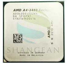 AMD a4-3400 серии a4-3420 A4 3420 2.8 ГГц двухъядерный Процессор процессор ad3420ojz22hx разъем FM1