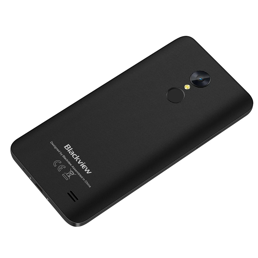 Новый Blackview A10 смартфон отпечатков пальцев 2 ГБ + 16 MTK6580A Quad core Android 7 0 5 дюйма HD 3g Mobile