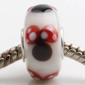 

10pcs/Lot Fashion Animal Handwork Lampwork Glass Big hole Silver Core Beads Fit European Charms Bracelet DIY Jewelry Gift GSB243