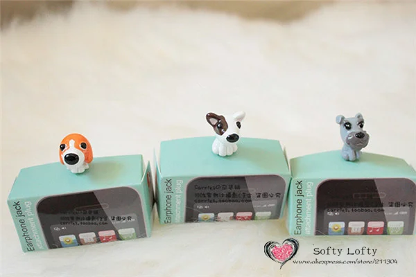 My Dogs Cartoon Animals Anti Dust Earphone Plugs - 1