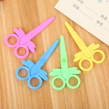 Мультфильм Стрекоза экологическая безопасность пластиковые ножницы студенческие Детские бумажные резки ручная головоломка многофункциональные игрушки