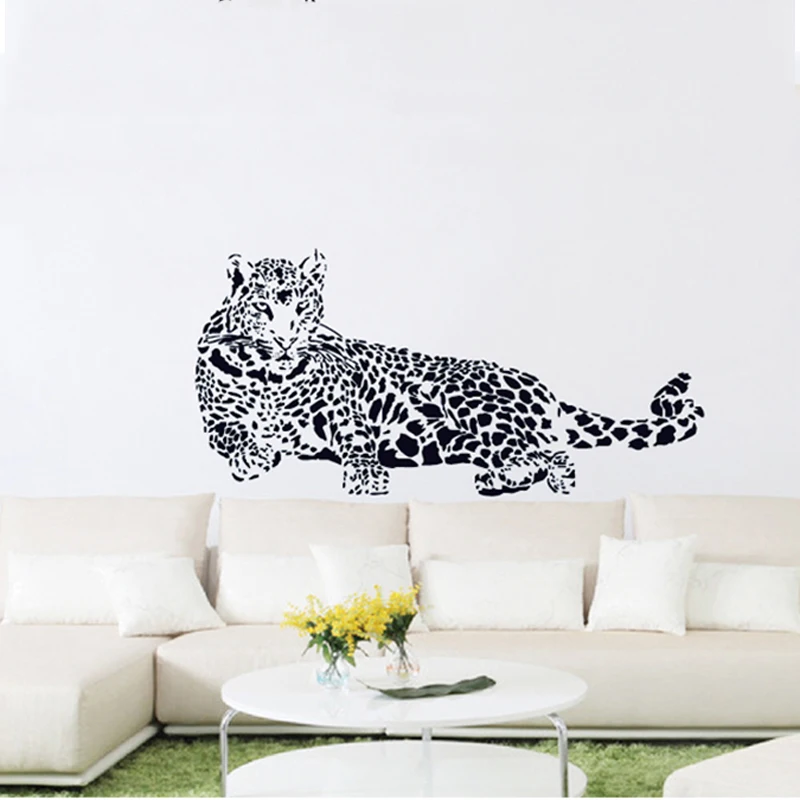 3D leopard wall stickers home decor removable living room animal wall