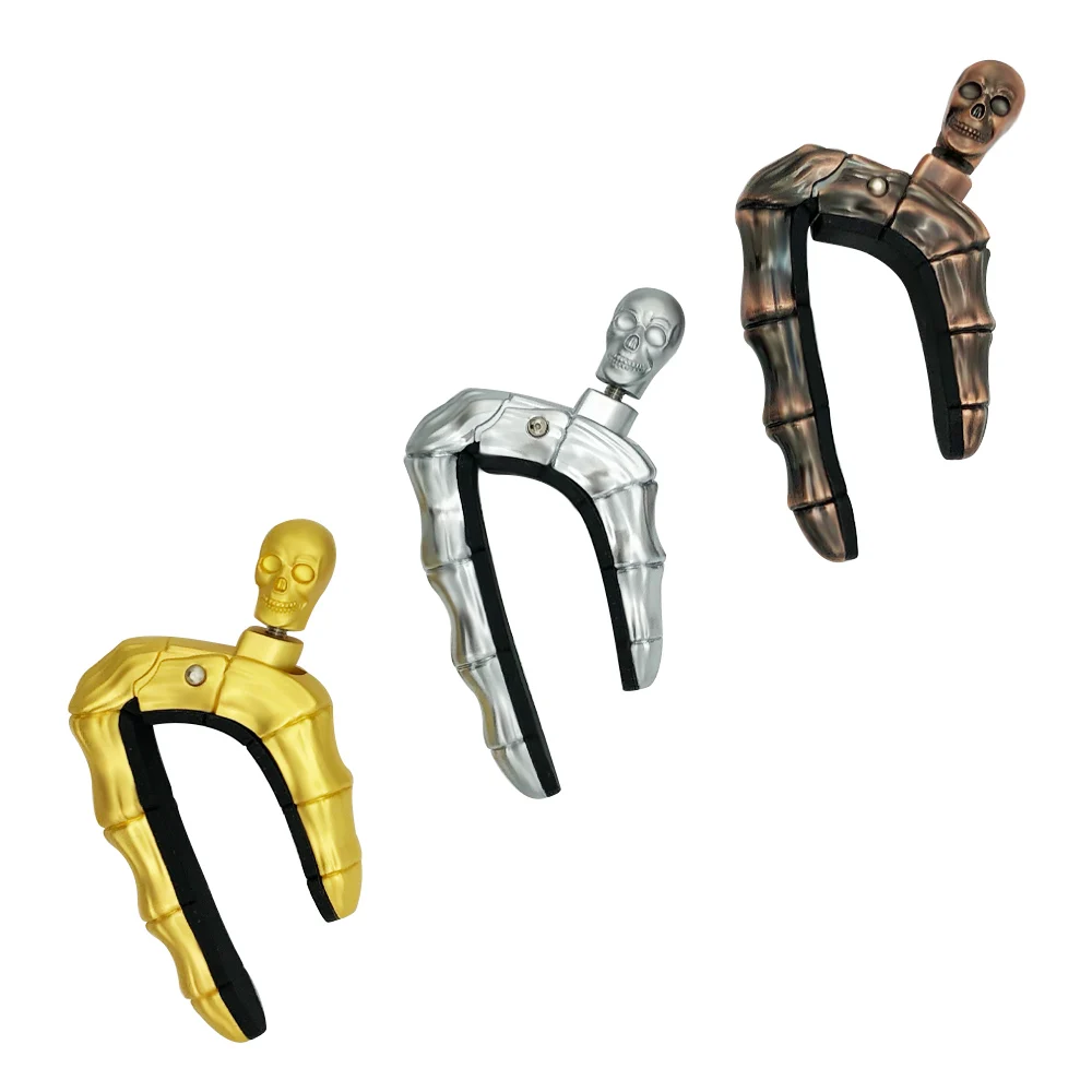 SLOZZ cráneo Guitarra Capo 6 cadena clásica acústica Guitarra eléctrica bajo accesorios Metal Capotraste Guitarra hueso del dedo SLOZZ cráneo Guitarra Capo 6 cadena clásica acústica Guitarra eléctrica bajo accesorios Metal Capotraste Guitarra hueso del dedo