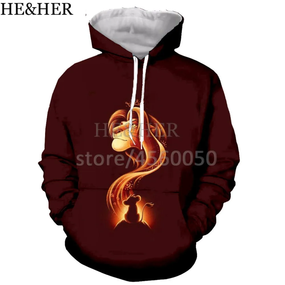 

Movie The Lion King cool hoodie men/women 3D printed hoodies Sweatshirts Long sleeves Harajuku style streetwear unisex tops