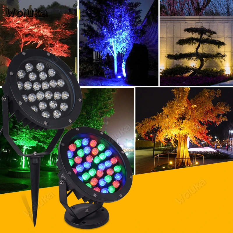 24W Projection lamp LED Waterproof Beam light Outdoor photo Spotlight landscape garden tree inserted lawn CD50 W01 | Лампы и освещение