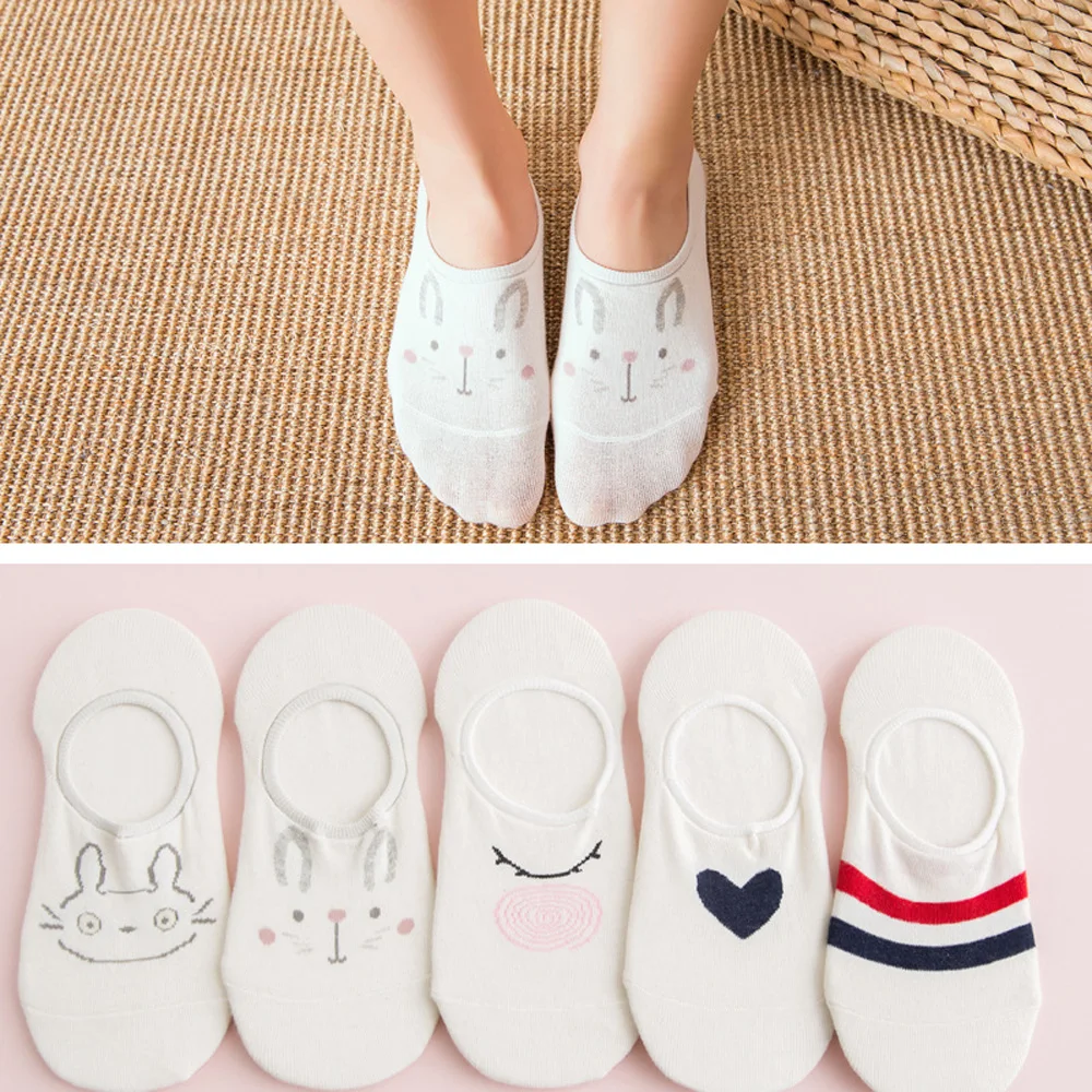 La MaxPa 10 пар мультфильм кошка лиса носки с милыми животными печати женские носки летние смешные короткие женские носки длиной до лодыжки хлопковые носки k480