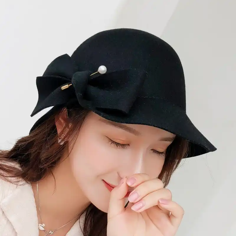 black felt hat womens