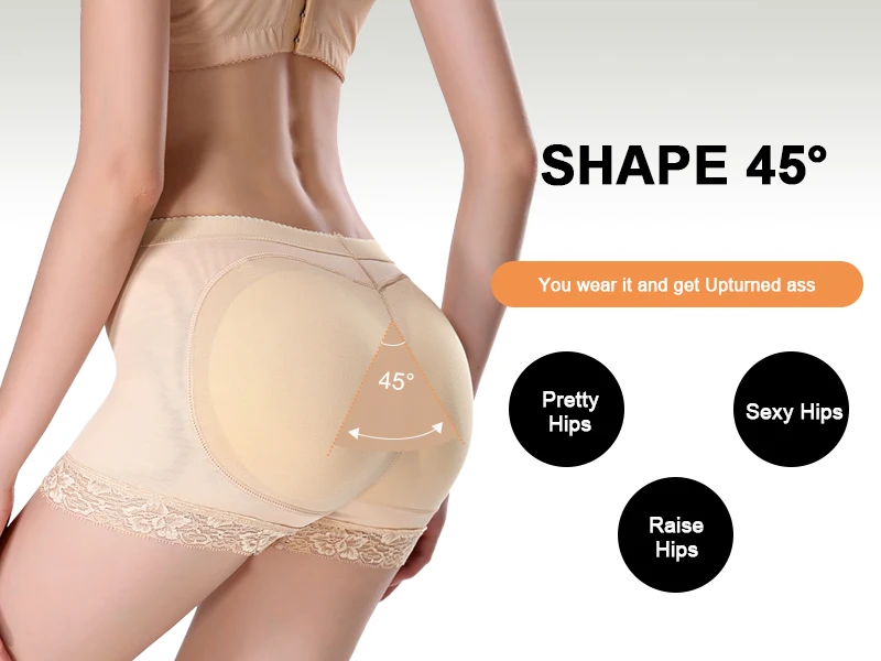 Fake Ass Women Butt and Hip Enhancer Booty Padded Butt Lifter Underwear Tummy Body Shapers Control Panties Boyshorts Shapewear