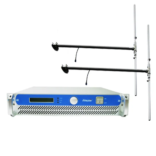 

FMUSER 50w 80W broadcast radio station FM transmitter + Two bay 1/2 wave Dipole antenna with 15m -5 cable KIT