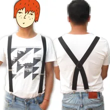 Дизайн мужские кожаные подтяжки 3,5 см ширина 4 клипсы большой размер X сзади подтяжки для мальчиков и девочек подтяжки для женщин BD057