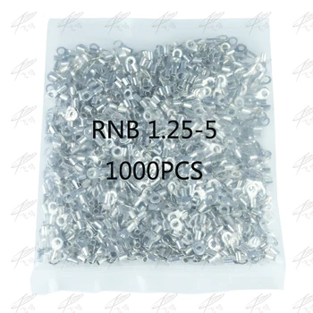 

1000PCS RNB1.25-5 Non-insulated ring terminal electrical wire crimp naked connector AWG 22-16