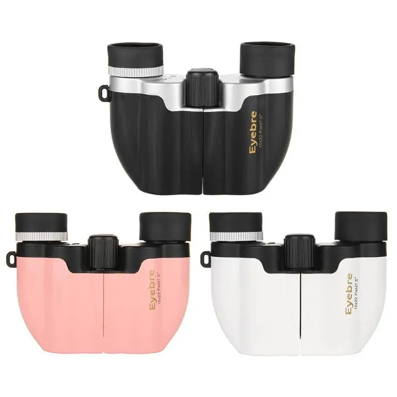 المحمولة 10x22 مَطَّاط مصغّر تليسكوب مزود بمنظار ثنائي أوبرا البصرية نظارات للسفر الحفل في الهواء الطلق الرياضية الصيد