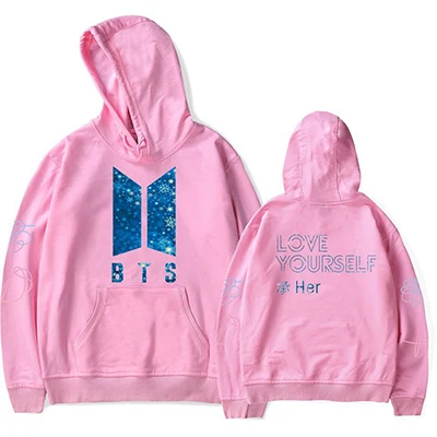 Pink 3 Верхняя одежда Love Yourself k женские толстовки свитшоты толстовки хип-хоп походная рубашка 010 - Цвет: Pink 3