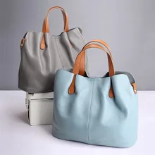Bolsas de couro genuíno camada cabeça do couro litchi grão bolsas femininas moda portátil ombro sacos do mensageiro sacos compostos