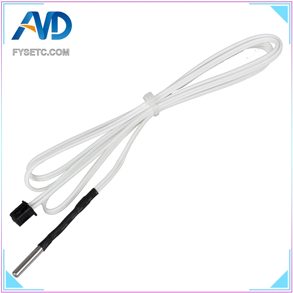 3D طابعة أجزاء HT-NTC100K الثرمستور استشعار درجة الحرارة لدرجة حرارة عالية خيوط 350 درجة B3950 ل 1 متر 2 متر