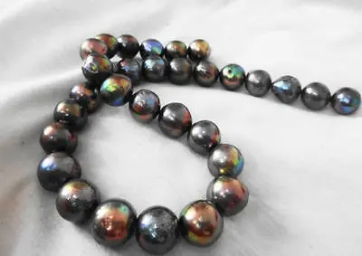 

Wholesale FREE SHIPPING Huge 18"13-16mm natural south sea genuine black red green multic pearl necklace