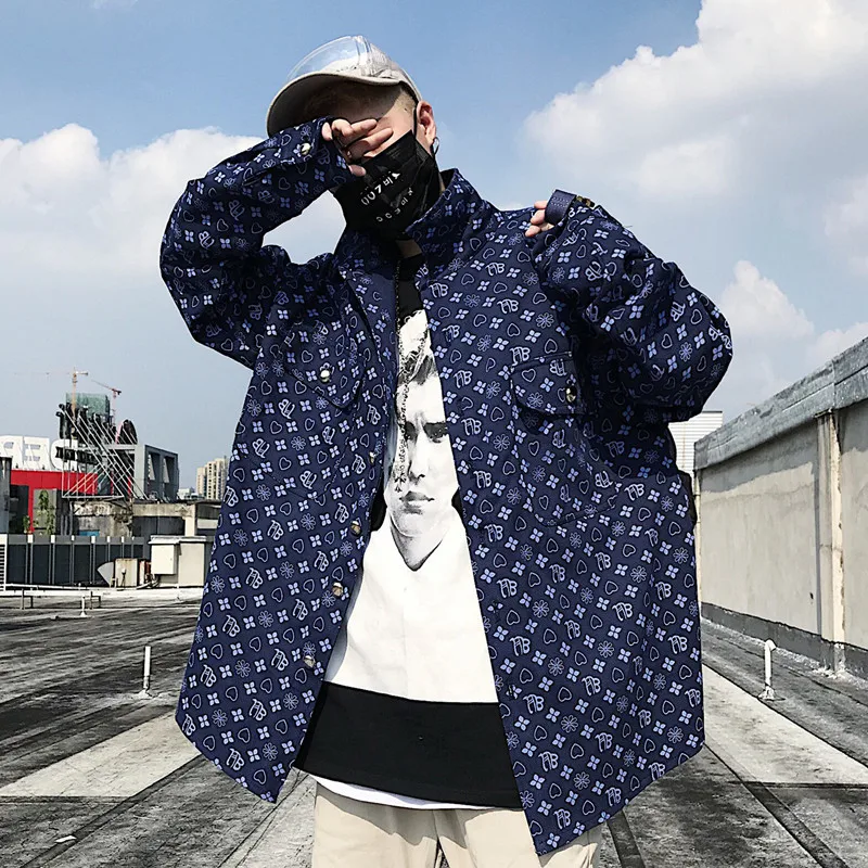 Новинка осени, Мужская модная повседневная куртка с принтом в стиле хип-хоп, белый/черный цвет, размер M-2XL