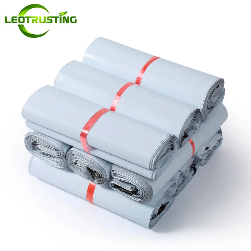 

Leotrusting Milk White Poly Mailer Adhesive Envelope Bags Bolsa Courier Express Bag Plastic Milk White Gift Packaging Mailer Bag