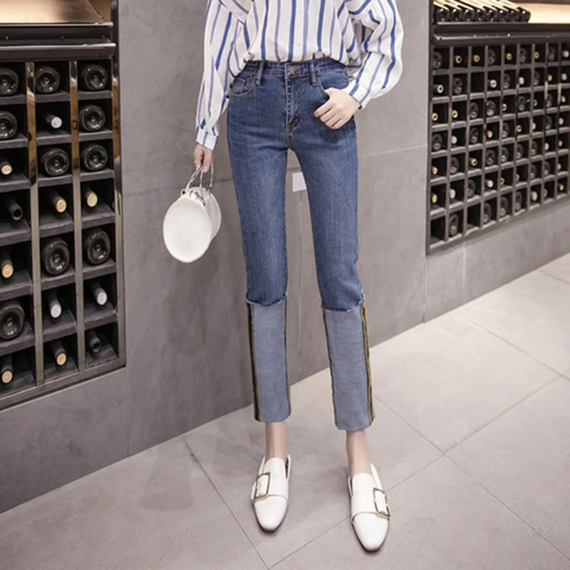 elastic ankle jeans womens