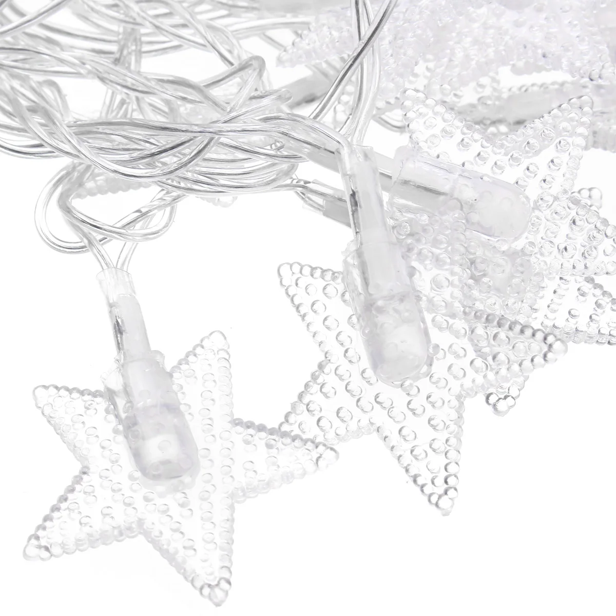 5M 40LEDs Plug-In Colorful Warm White Pure White Star Fairy String Light for Christmas Party AC220V