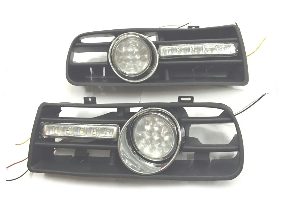 Front LED Fog Light Kit with LED Day Time Running Light For VW Volkswagen Golf MK4in Lamp Hoods