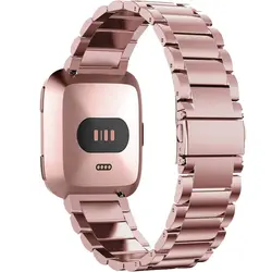 Ремешок для часов из нержавеющей стали для Fitbit Versa Смарт часы Браслет замена Металлические Браслеты Аксессуары Для Fitbit Versa