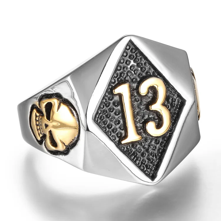 

Punk Style Cool Skull Ring for Men Boys Stainless Steel Rings Gold Jewelry Drop Shipping