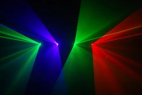 

wonderful effect 4 lens 3 color 260mW RGV dj disco light DMX sound laser show system