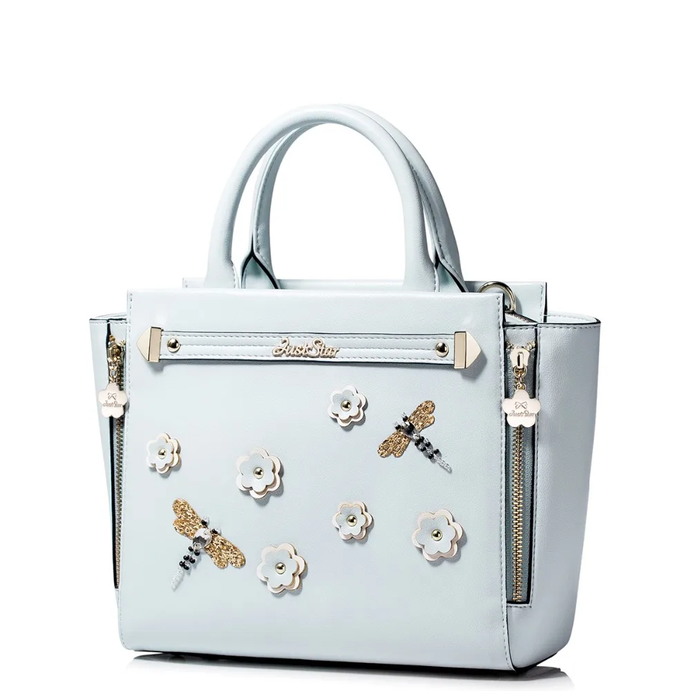 Women S Solid Flower Dragonfly Pattern Leather Convertible Tze Women S Solid Flower Dragonfly Pattern Leather Convertible Tze Tote Handbag Shoulder Crossbody Purse Bag In Top Handle Bags From Luggage On