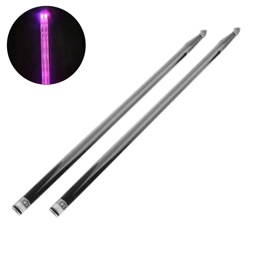 5A, Pink Glow 2B Hickory Drum Sticks With Fluorescent