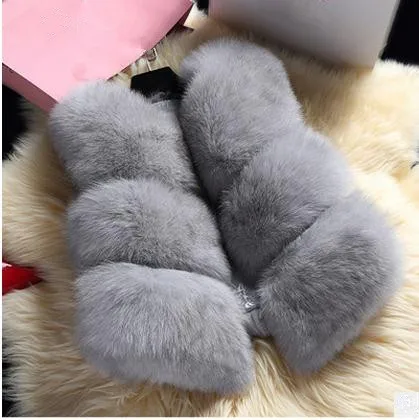 Anti-Season Womens Spring Winter Faux Fur Short Vest Coats Colete De Pele Man-Made Plus Size Fur Waistcoats Femmale Vest K280