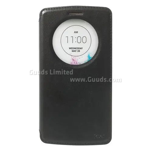 Roar Korea Noble Quick Circle Leather Flip Cover for LG G3 D850 D855 LS990 - Black