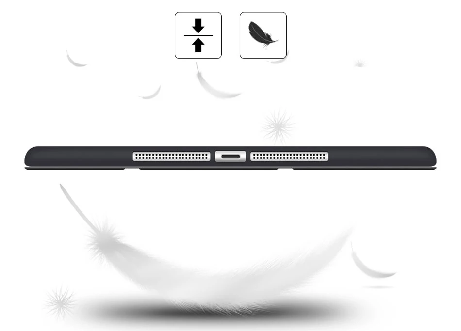 Tri-folded Soft Tablets Case For iPad Mini 123 7.9 Smart Tablet Case TPU+PU Soft Protective Cover 7.9'' Case For iPad Mini 123-6