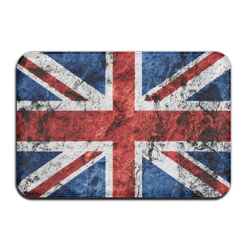 Jingb Fashions Doormat Grain Grunge Flags Union Jack British Indoor