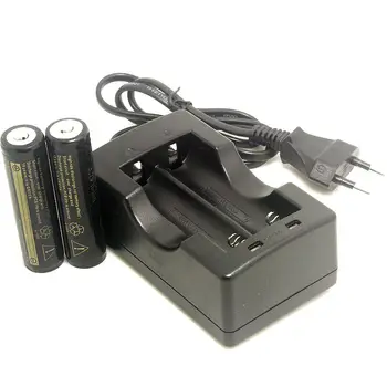 

New Battery 18650 Travel Charger Wired AC Digital Li-Ion EU/US PLUG Charger with 2PCS 3.7v 18650 rechargeable battery