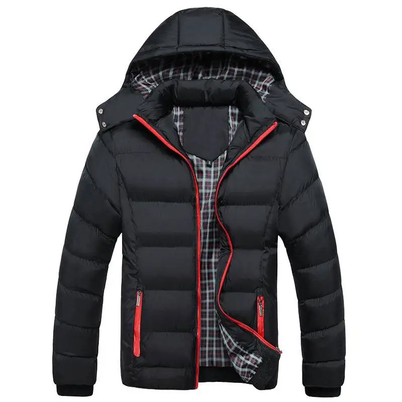 Men Hoody Winter Coats Male Hooded Plus Size XXXL 4XL Jackets Teenager Slim Fit Windbreaker Down