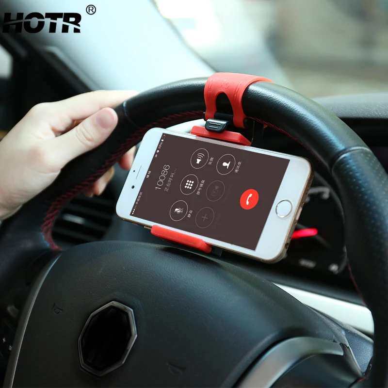

car steering wheel phone holder for iphone 6 5s automotivo soporte movil support for Samsung s6 edge s5 car holder accessories