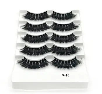 

NEW 5 pairs 100% Real Mink false lashes thick 3D Natural False Eyelashes Mink Lashes Soft Eyelash Extension for Beauty Makeup 10