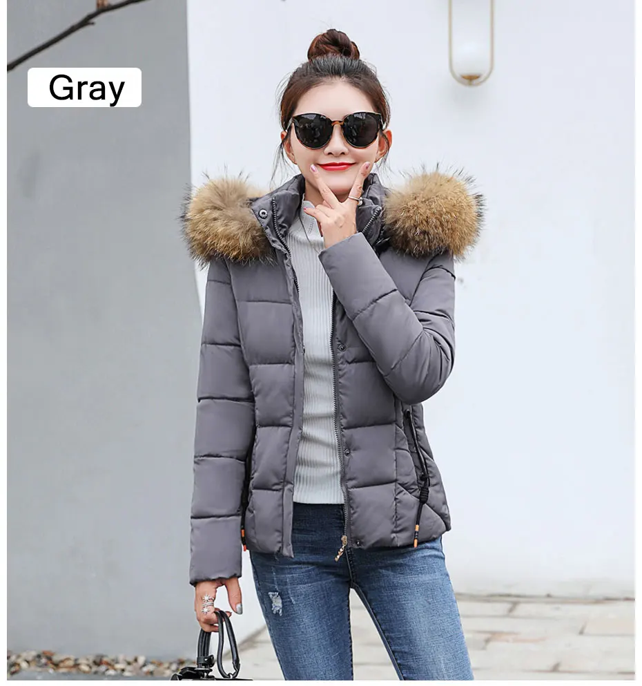 Зимняя женская куртка, плюс размер, женские парки, утолщенная верхняя одежда, одноцветные пальто с капюшоном, короткие, женские, тонкие, с хлопковой подкладкой, базовые Топы