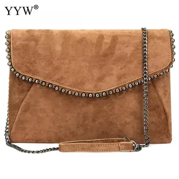 

Vintage Rivet Casual Handbags Bolsos Mujer Women Evening Clutch Ladies Party Famous Brand Crossbody Shoulder Messenger Bags