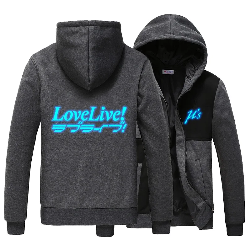 

High-Q Unisex Anime Lovelive Japanese lolita Noctilucent Men 500g hoodie LoveLive! Cardigan luminescent long sleeves hoodies