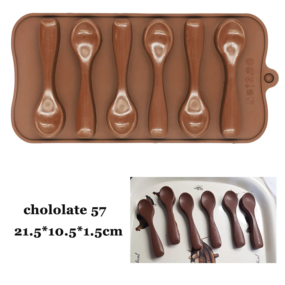 Антипригарная шоколадная форма для мыла для рук 3D форма ложки силиконовая форма для украшения торта инструменты помадка форма для торта инструмент для выпечки