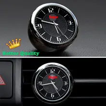 Мини-автомобильные цифровые часы, авто часы, наклейки с логотипом автомобиля, вентиляционные отверстия на выходе, зажим для отображения времени, декоративные часы с орнаментом, аксессуары