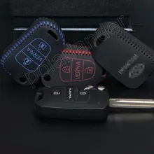 Только красный автомобиль случае ключ для HYUDNAI VERNA автомобильный чехол для ключей швейная ручная Тюнинг автомобилей из натуральной качественной кожи