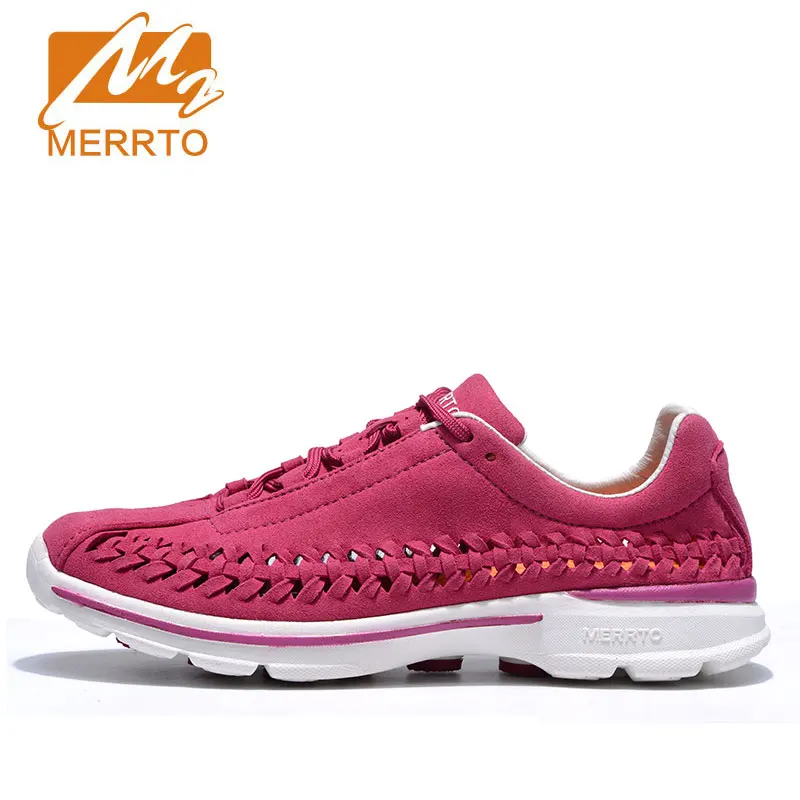 MERRTO Women's Portable Soft Sole Running Shoes Anti Slip Breathable Simple Outdoor Sports Shoes Genuine Leather Sneakers Female swyivy women sports shoes anti slip thick sole running shoes 2018 summer mesh breathable lace up female sneakers comfortable