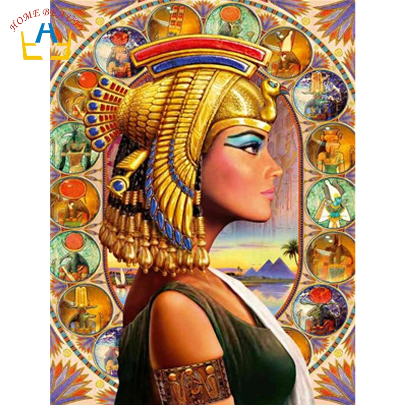 

Coloring by numbers on canvas hand painted modular pictures by number art paintings on the wall home decor Queen of Egypt WY5133