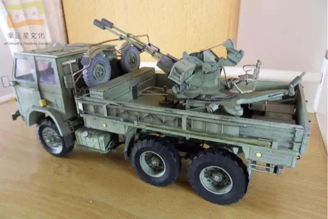 1:25 Star266 грузовик и телефон модель в Военном Стиле 3D бумажная DIY